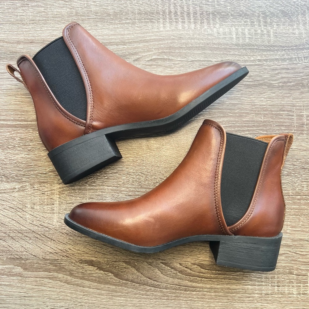 Steve Madden Dares Leather Boots | Steve Madden Women Dares Chelsea Boot Cognac